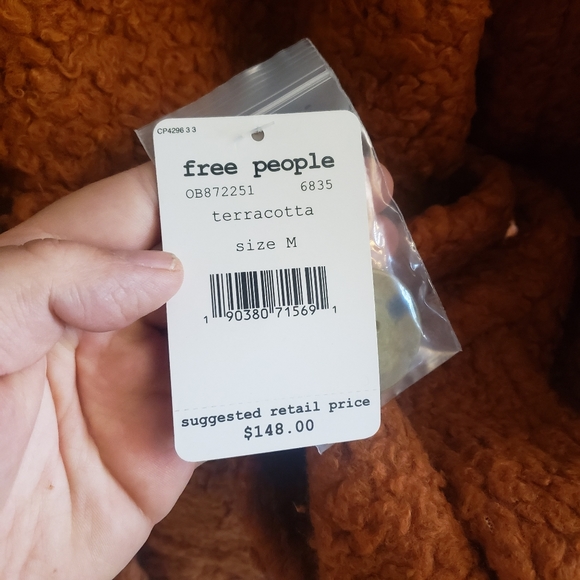 Free People Soft Faux Shearling Warm Tendy Coat M - Picture 7 of 15